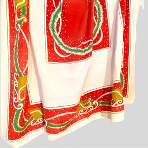 Vinatge holiday tablecloth with sleigh